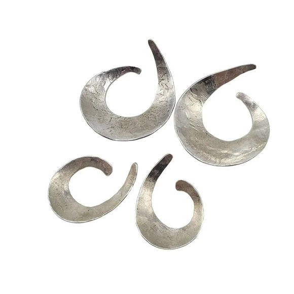 Bettina Sterling Silver Hammered Jewelry Pieces Craftable - Picture 2 of 6